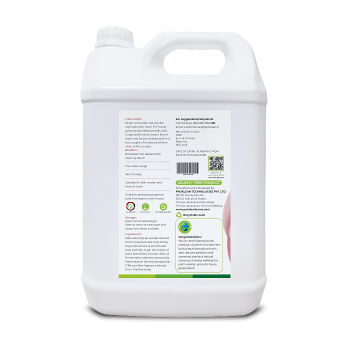 ProDish - Ecofriendly Dish Cleaning Liquid & Sanitiser