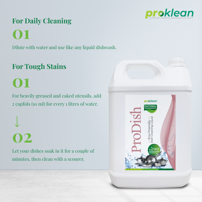 ProDish - Ecofriendly Dish Cleaning Liquid & Sanitiser