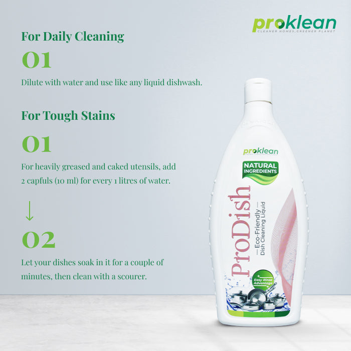 ProDish - Ecofriendly Dish Cleaning Liquid & Sanitiser