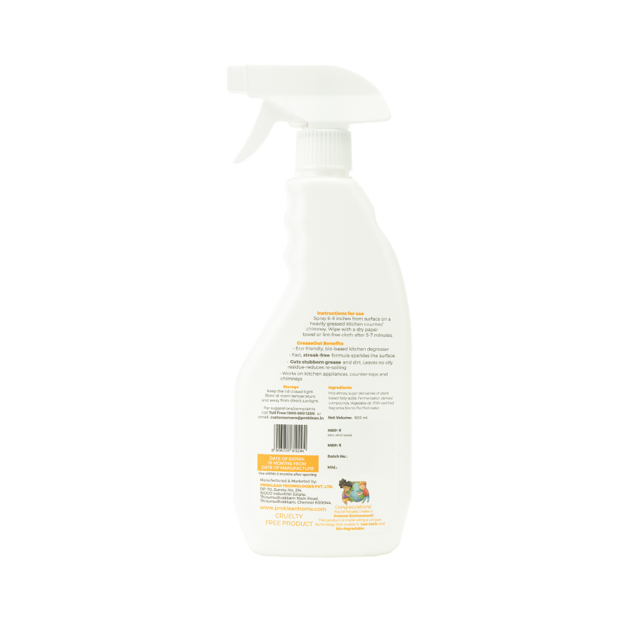GreaseOut - Ecofriendly Kitchen Degreaser (500 Ml)