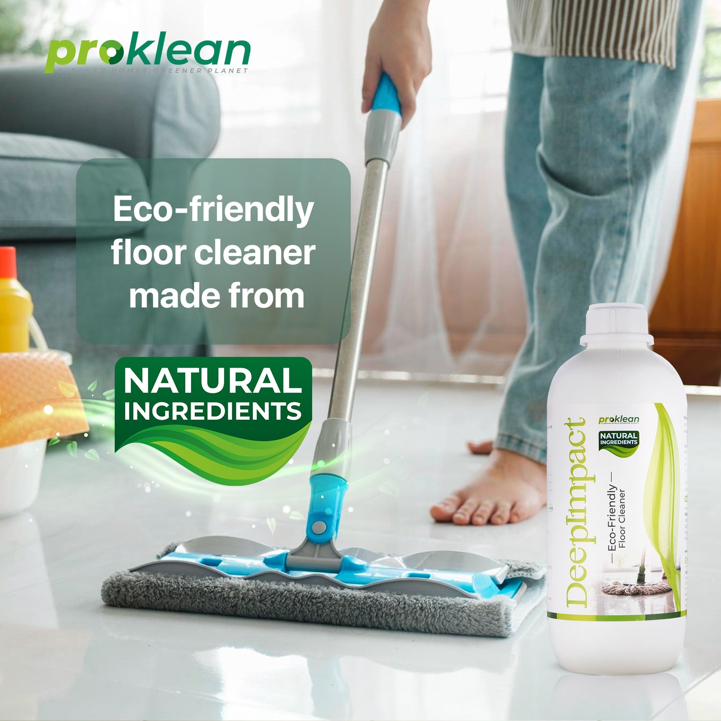 Deepimpact- Eco-Friendly Floor Cleaner and Sanitiser (1000 Ml)