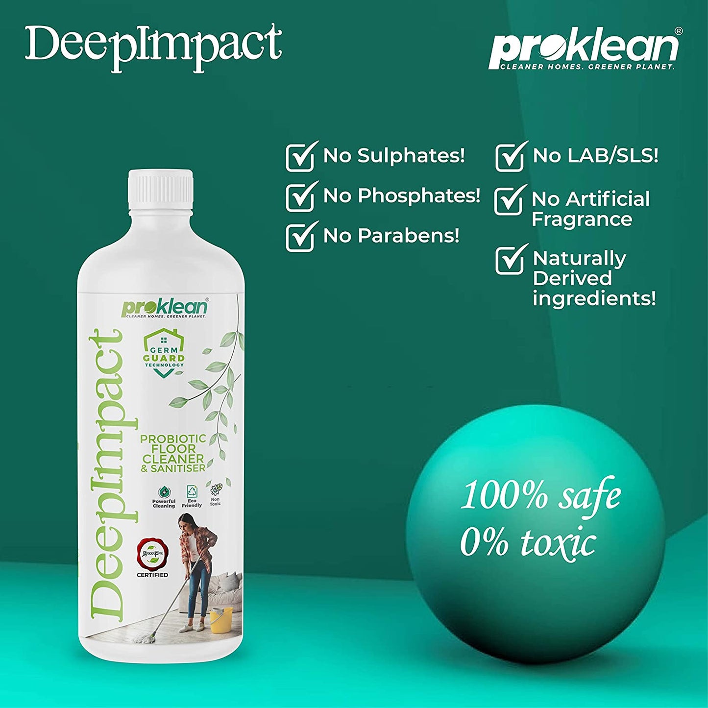 Deepimpact- Eco-Friendly Floor Cleaner and Sanitiser (5000 Ml)